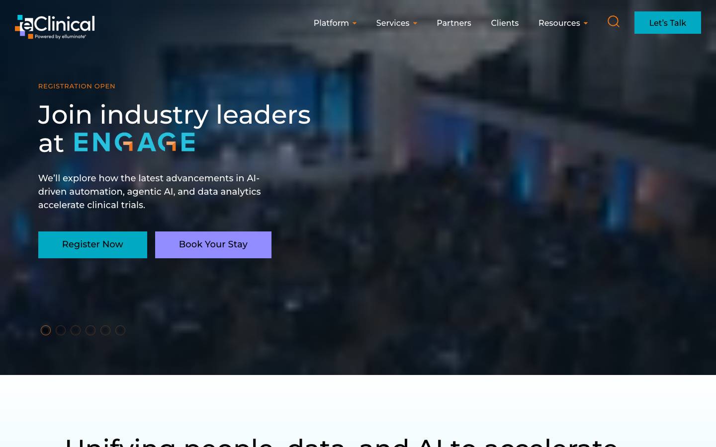 eClinical's homepage, as read on Oct 2, 2026