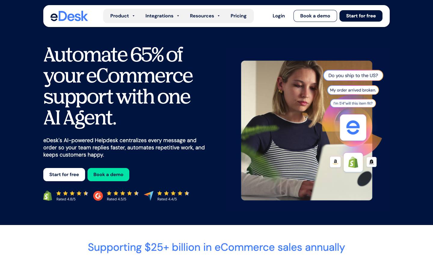 eDesk's homepage, as read on Oct 2, 2026