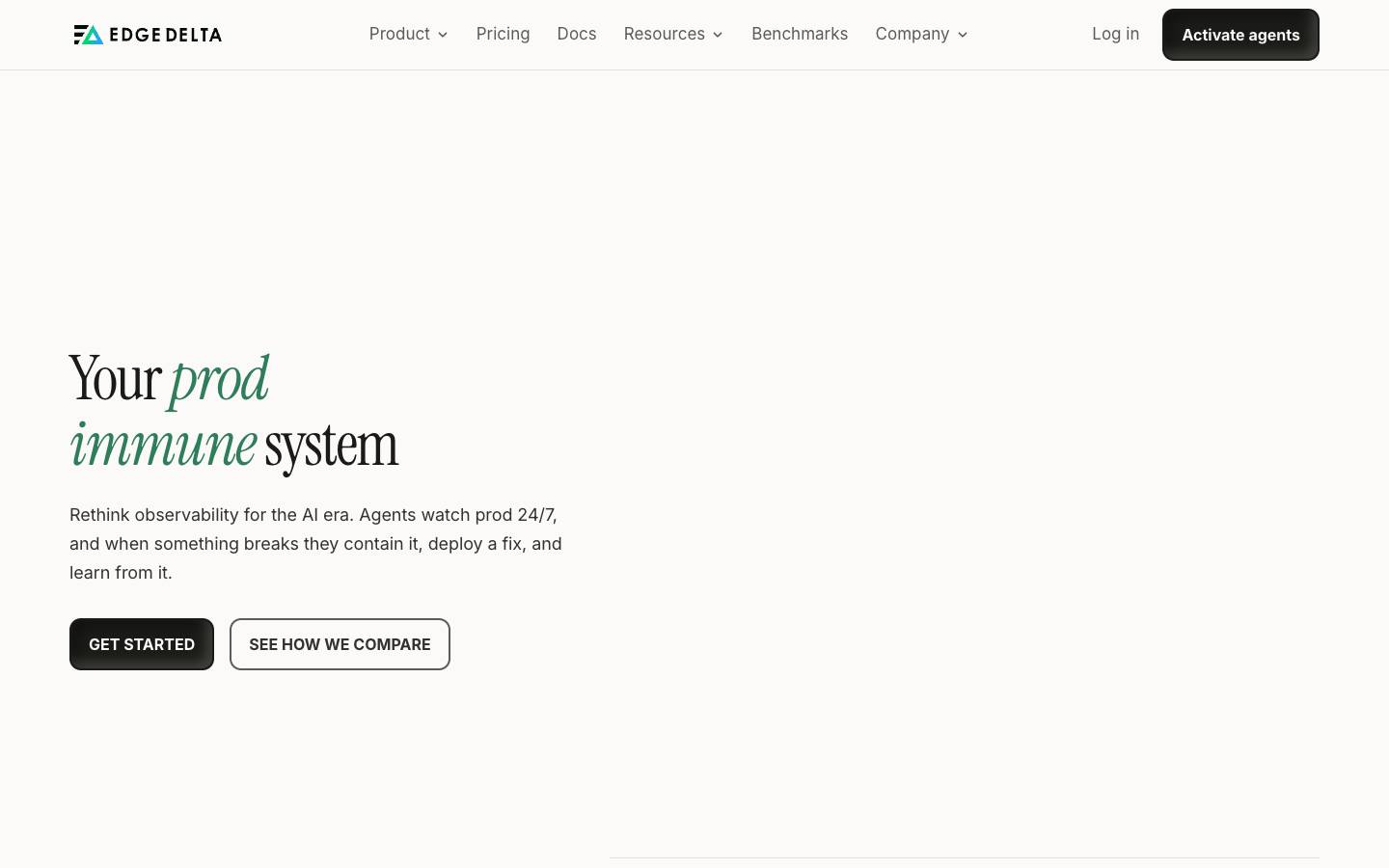 Edge Delta's homepage, as read on Oct 2, 2026