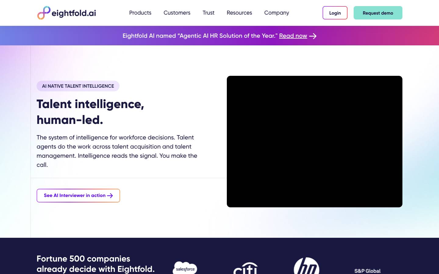 eightfold.ai's homepage, as read on Oct 2, 2026