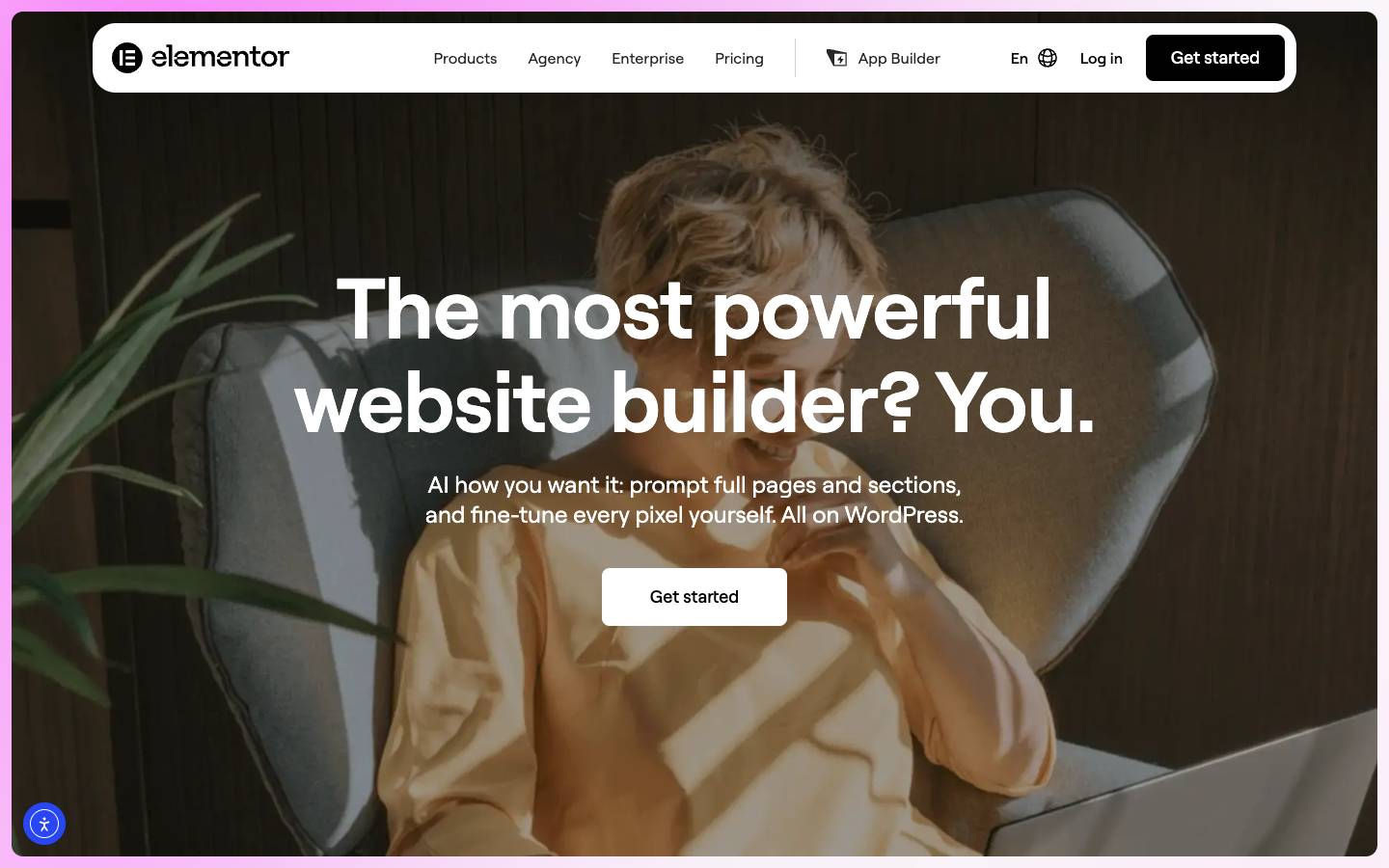 Elementor's homepage, as read on Oct 6, 2026
