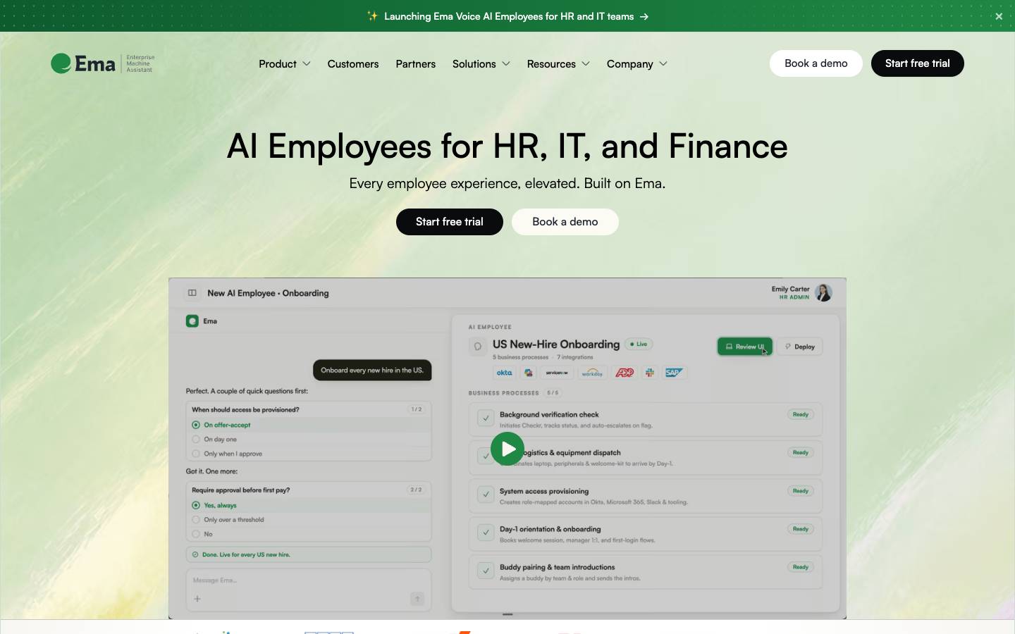 Ema's homepage, as read on Oct 2, 2026