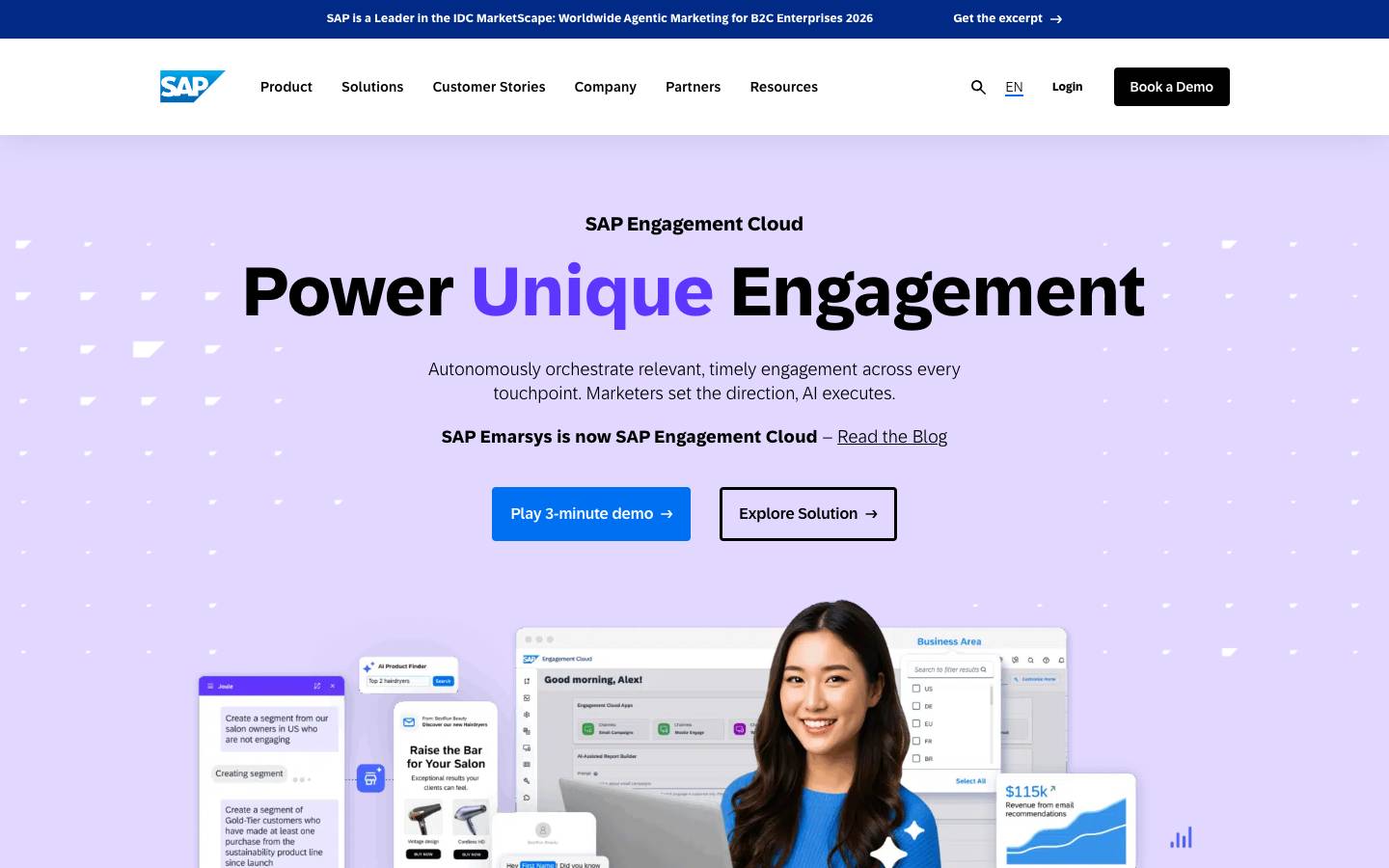 Emarsys's homepage, as read on Oct 2, 2026