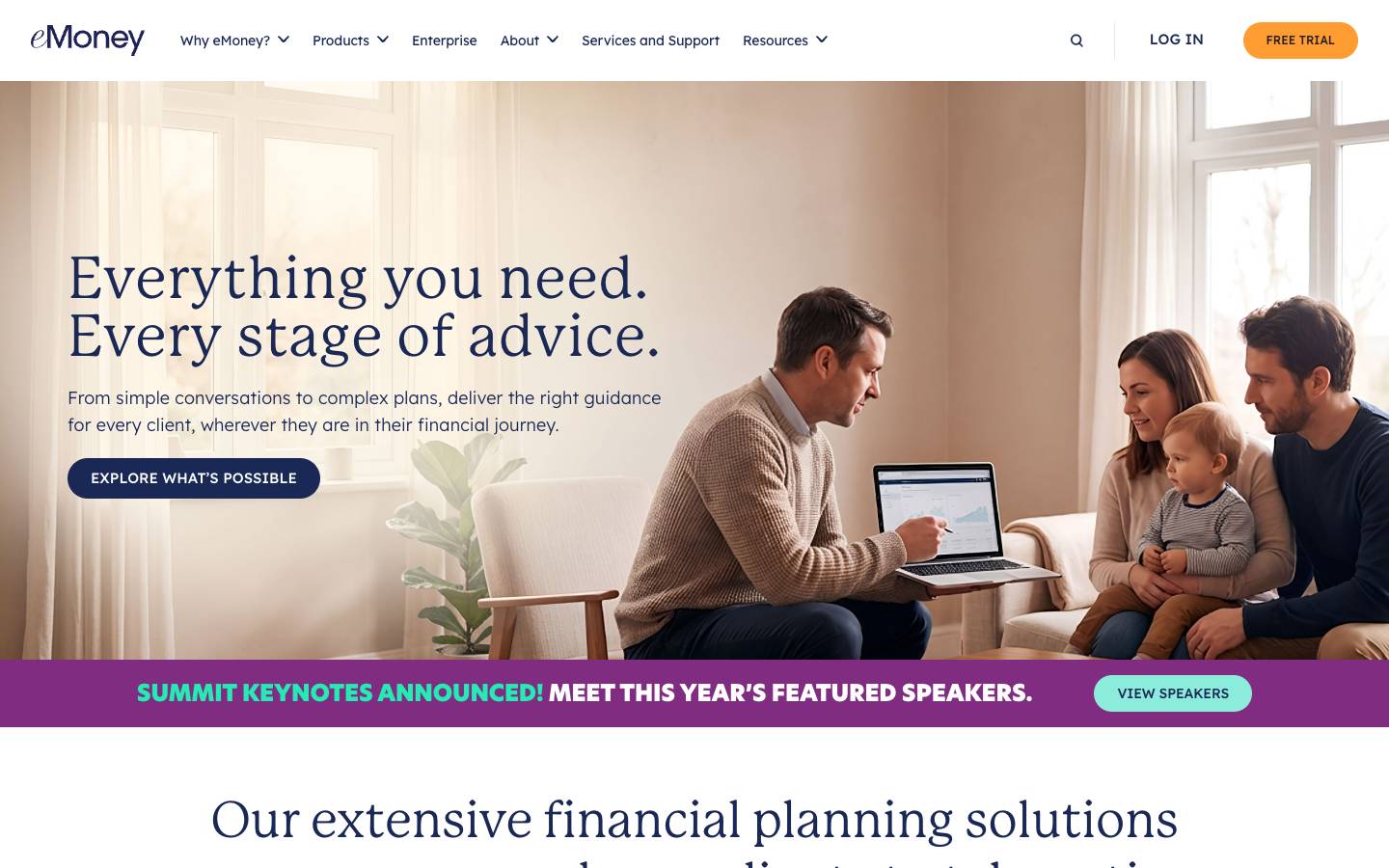 eMoney Advisor's homepage, as read on Oct 2, 2026