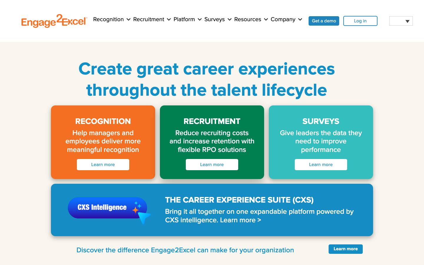 Engage2Excel's homepage, as read on Oct 2, 2026