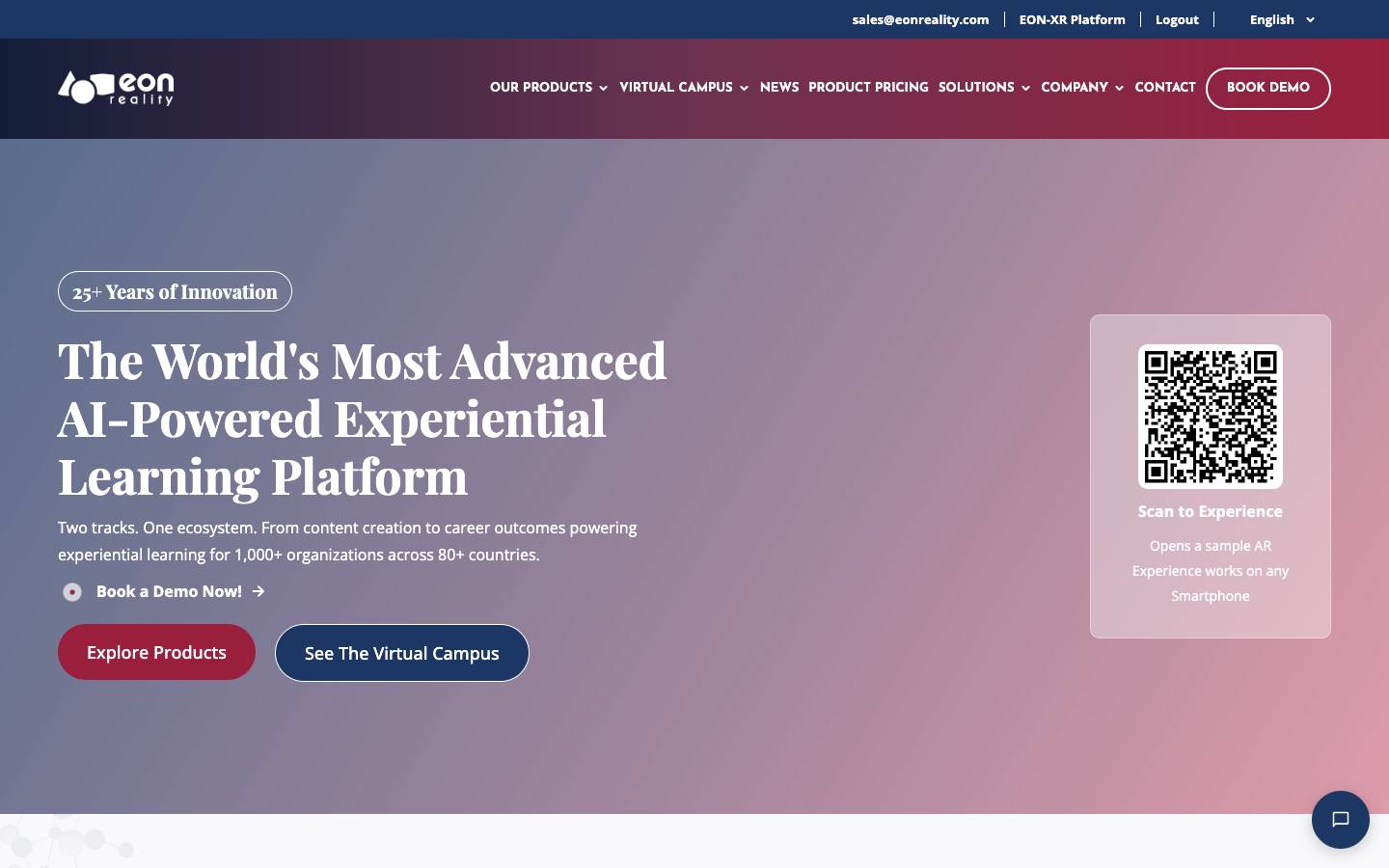 EON Reality's homepage, as read on Oct 2, 2026