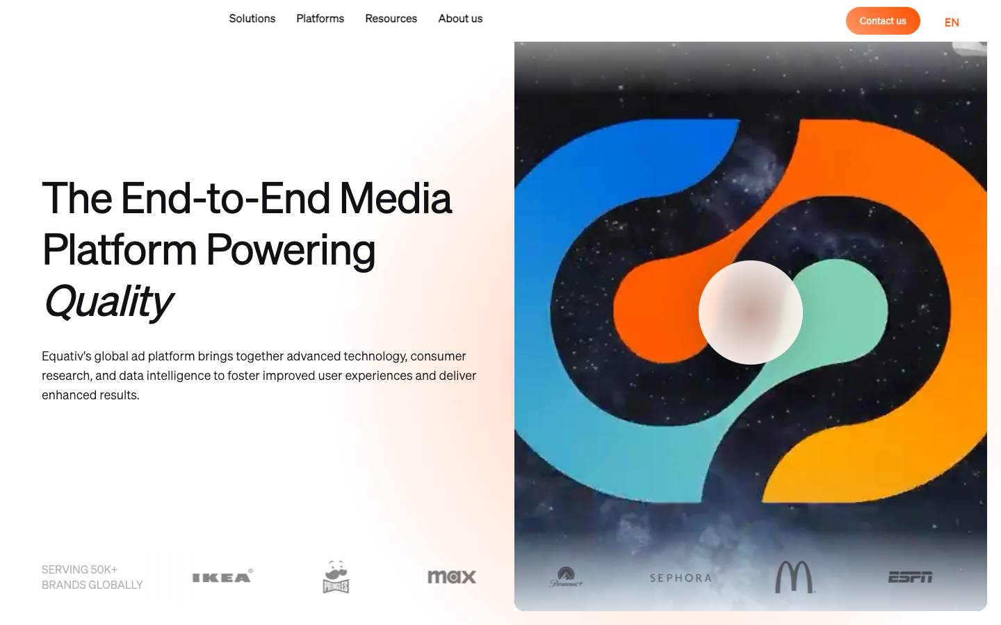 Equativ's homepage, as read on Oct 2, 2026