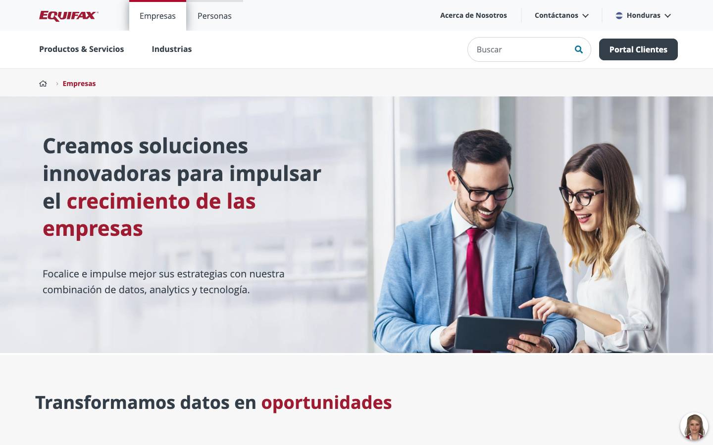 Equifax Honduras's homepage, as read on Oct 2, 2026