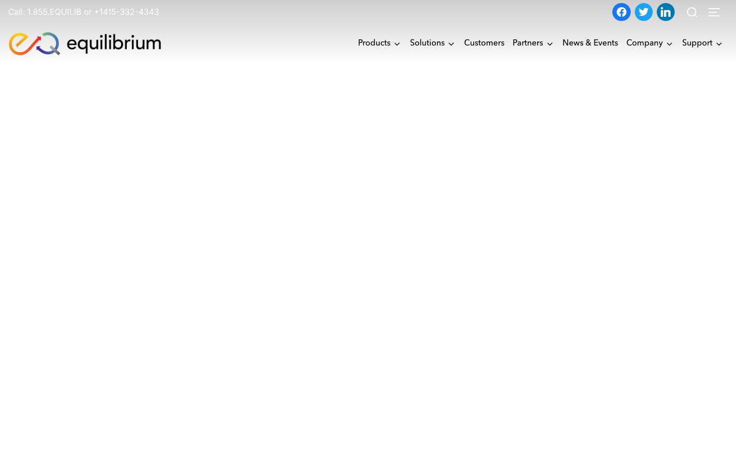 Equilibrium's homepage, as read on Oct 2, 2026