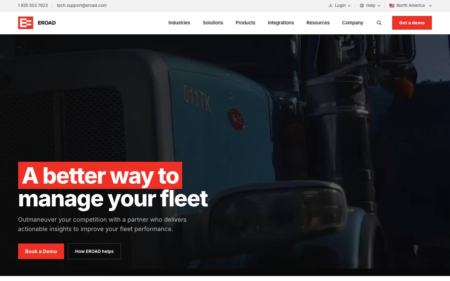 EROAD's homepage, as read on Oct 2, 2026