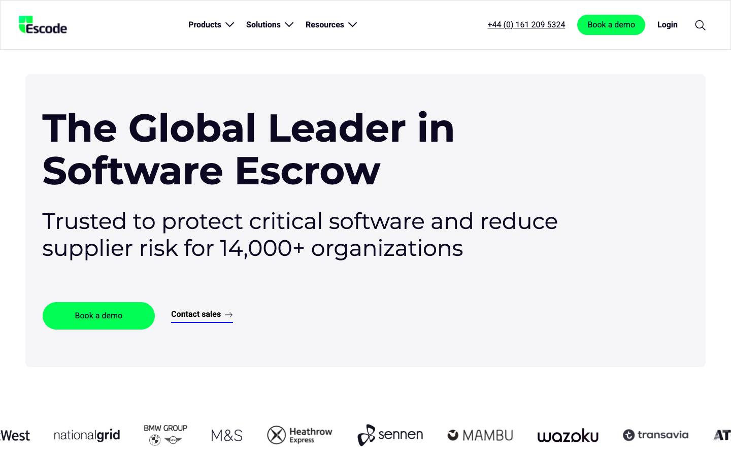 Escode's homepage, as read on Oct 2, 2026
