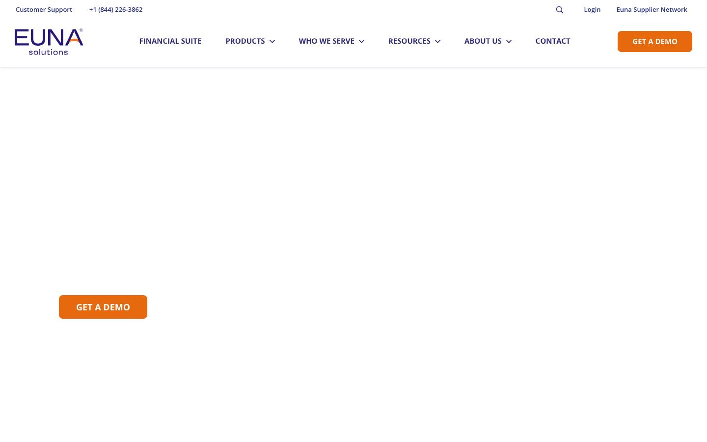 Euna Solutions's homepage, as read on Oct 2, 2026