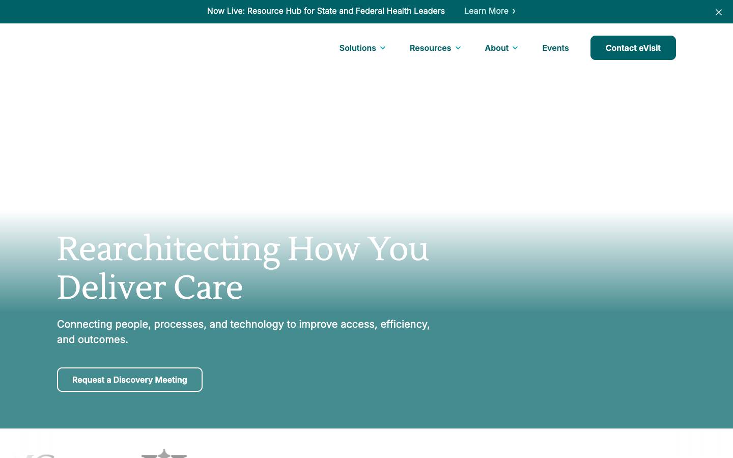 eVisit's homepage, as read on Oct 2, 2026