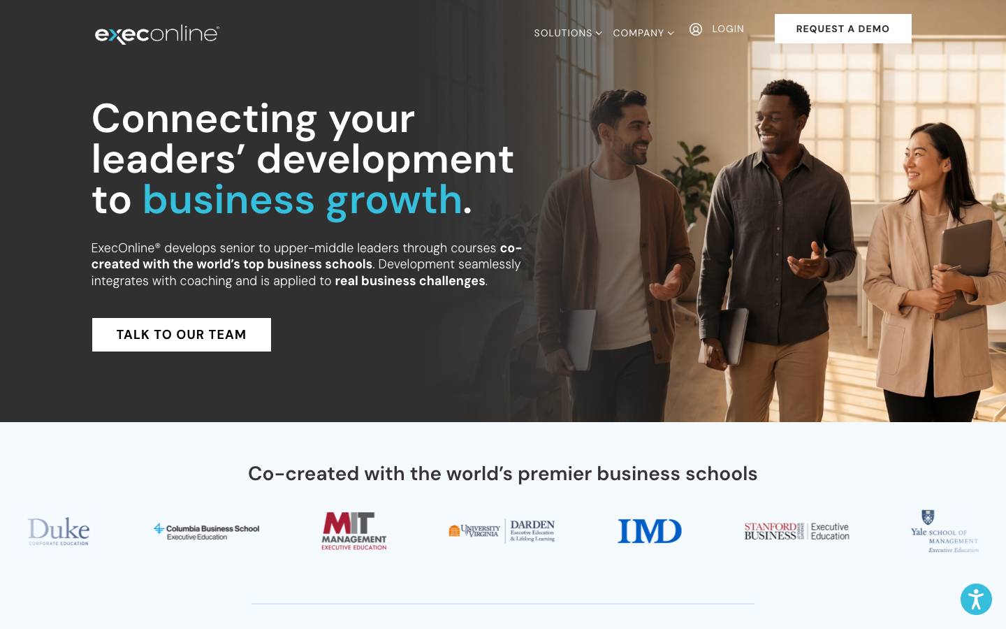 ExecOnline's homepage, as read on Oct 2, 2026