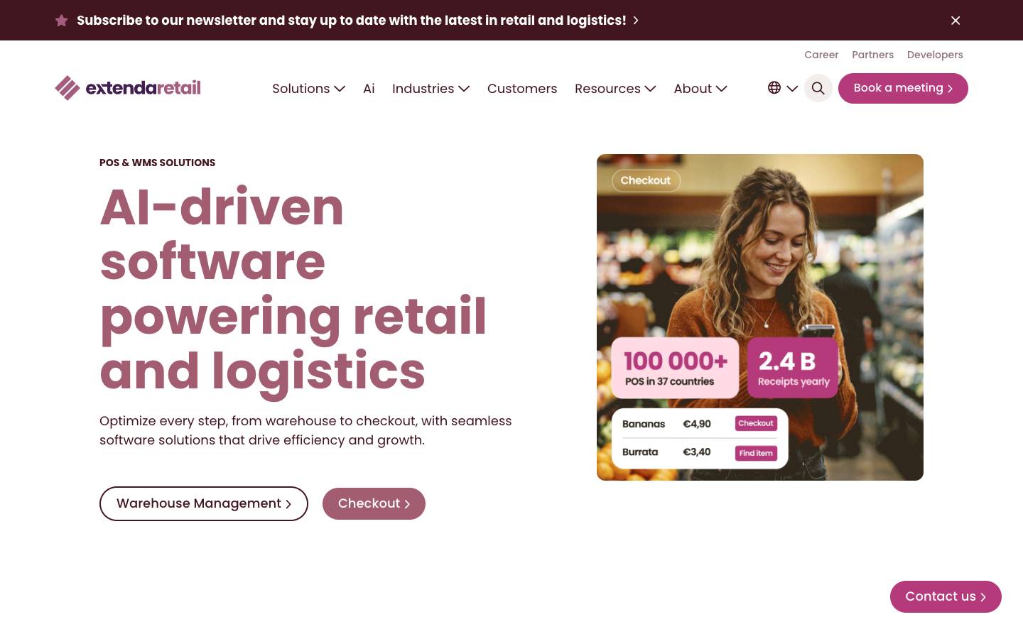 Extenda Retail's homepage, as read on Oct 2, 2026