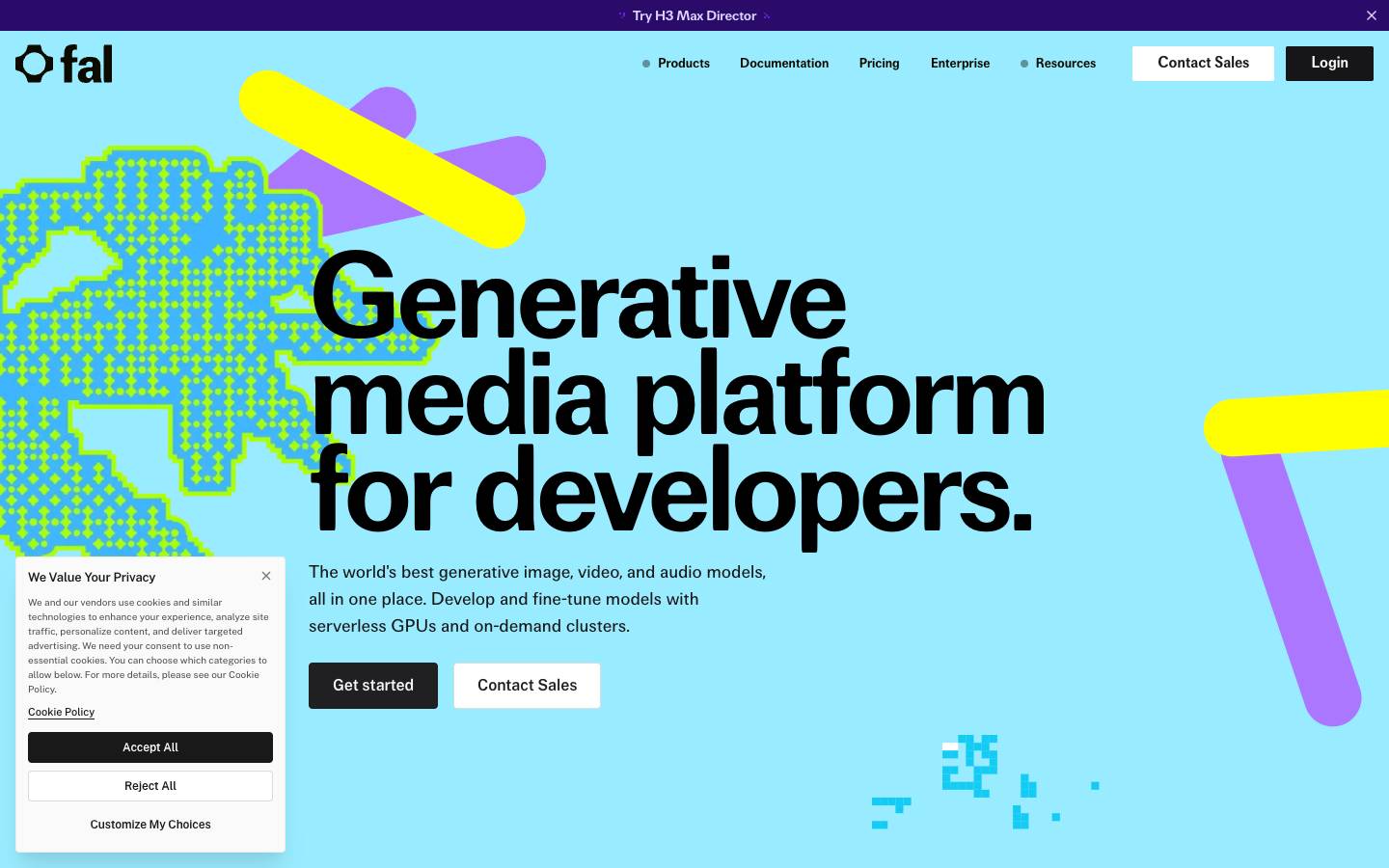 fal's homepage, as read on Oct 6, 2026