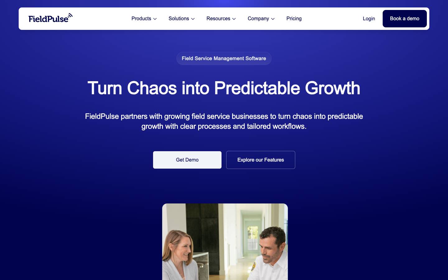 FieldPulse's homepage, as read on Oct 2, 2026