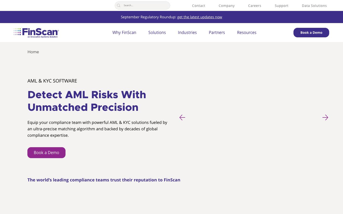 FinScan's homepage, as read on Oct 2, 2026