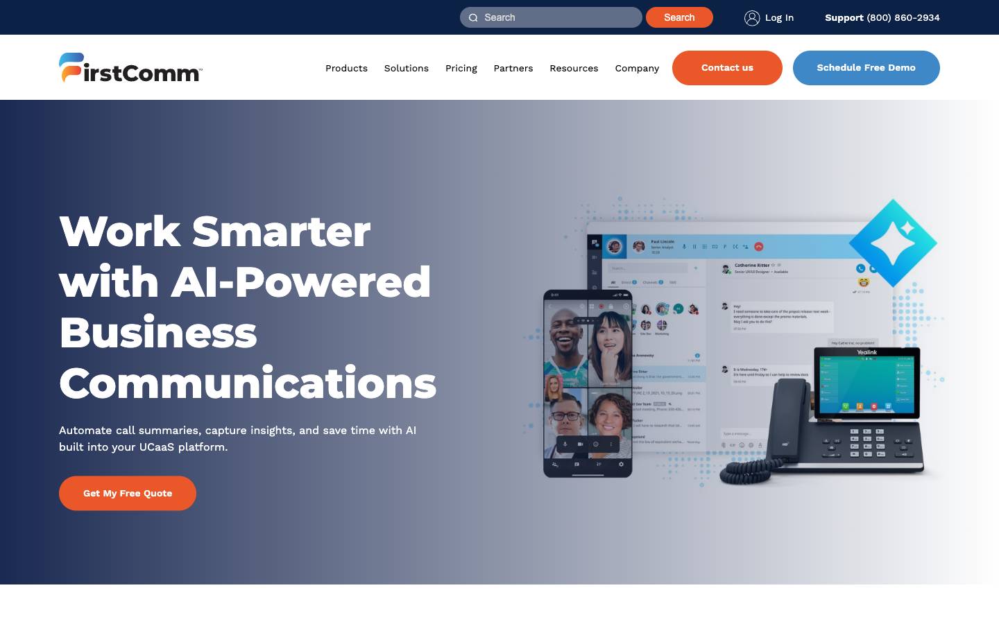 First Communications's homepage, as read on Oct 2, 2026