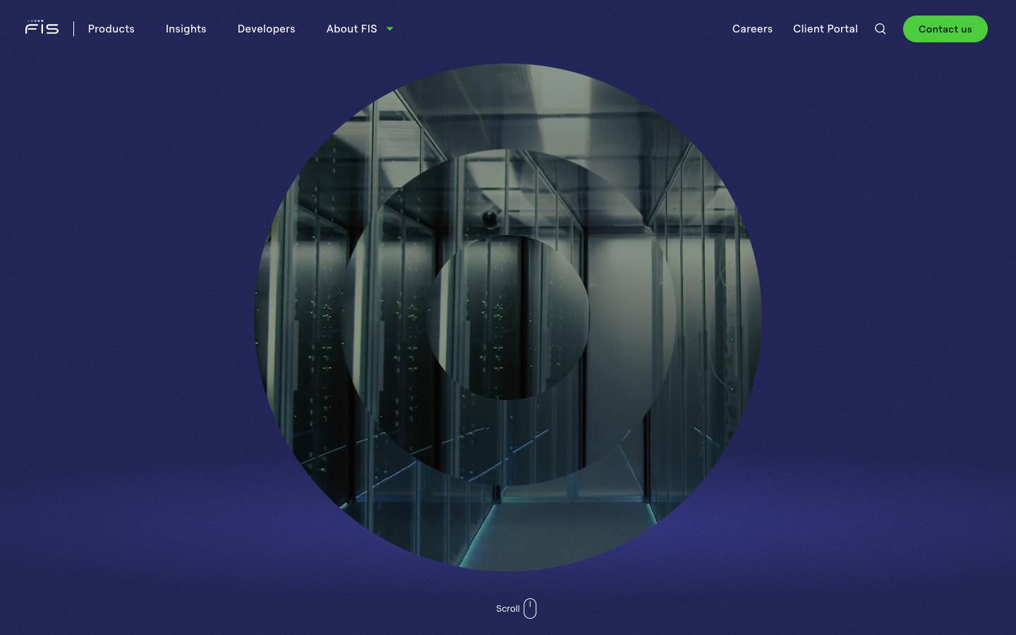 Fidelity Information Services's homepage, as read on Oct 6, 2026