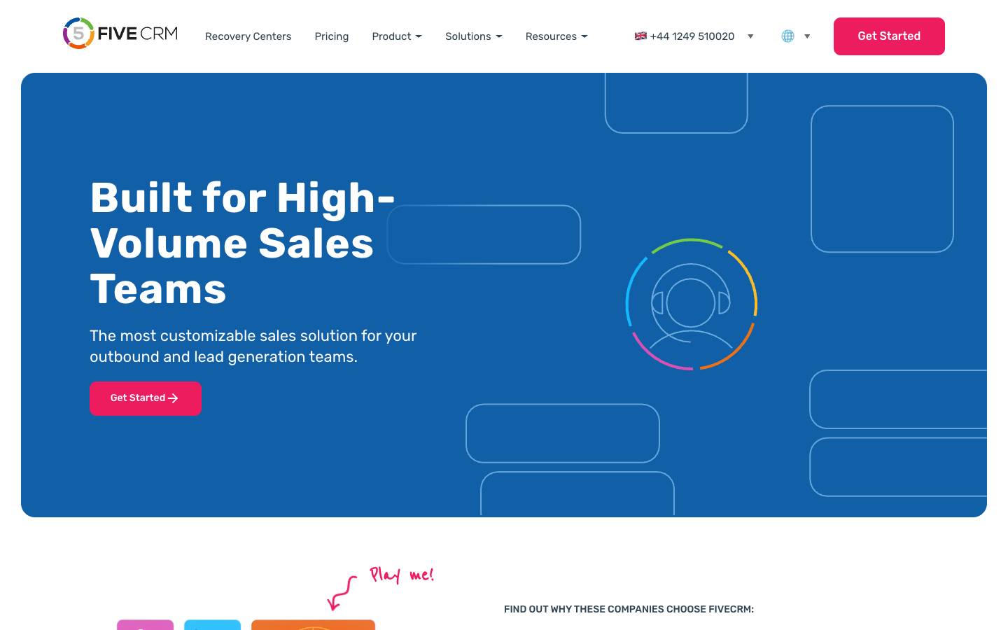 FiveCRM's homepage, as read on Oct 2, 2026