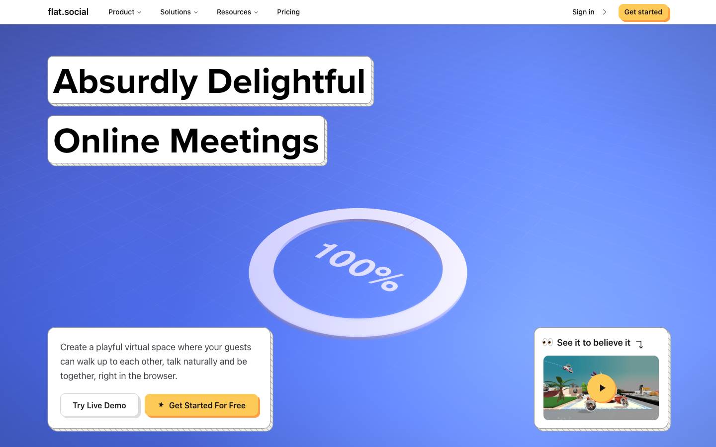 Flat's homepage, as read on Oct 2, 2026