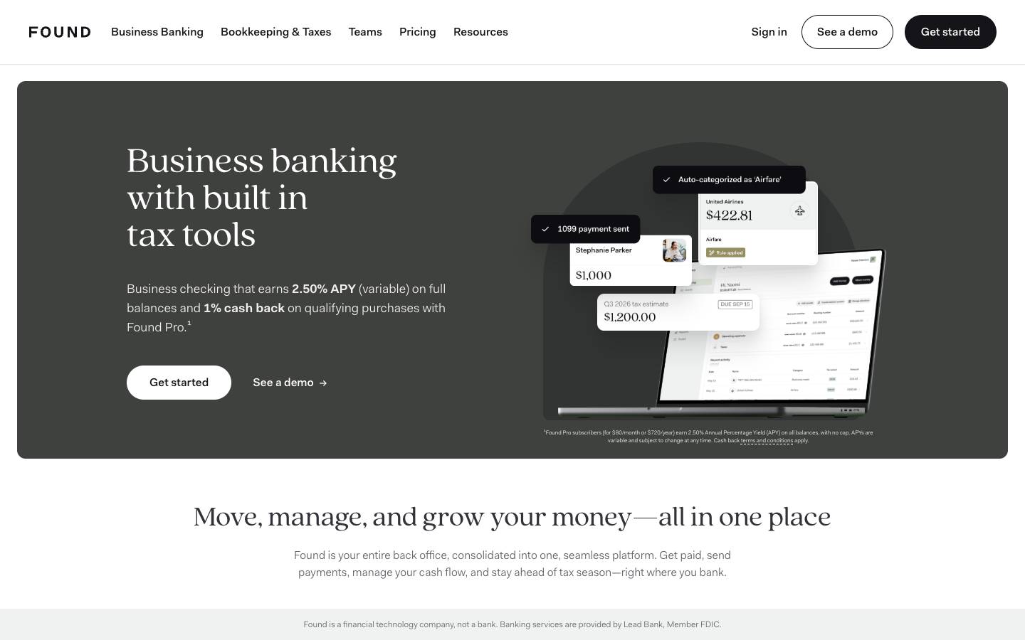 Found's homepage, as read on Oct 6, 2026