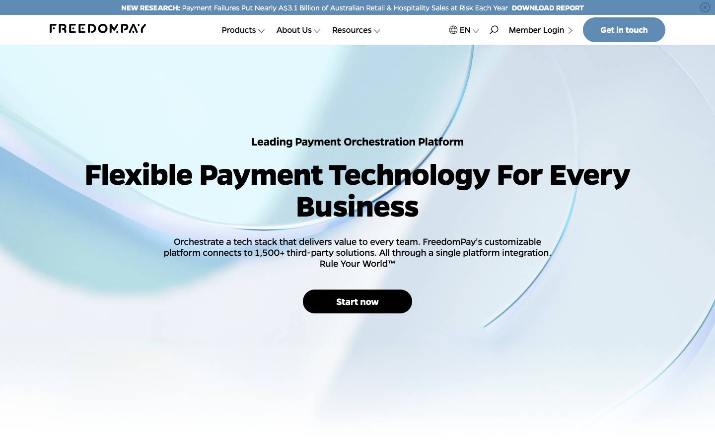 FreedomPay's homepage, as read on Oct 2, 2026