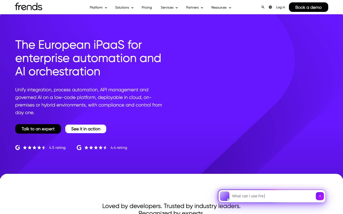Frends's homepage, as read on Oct 2, 2026