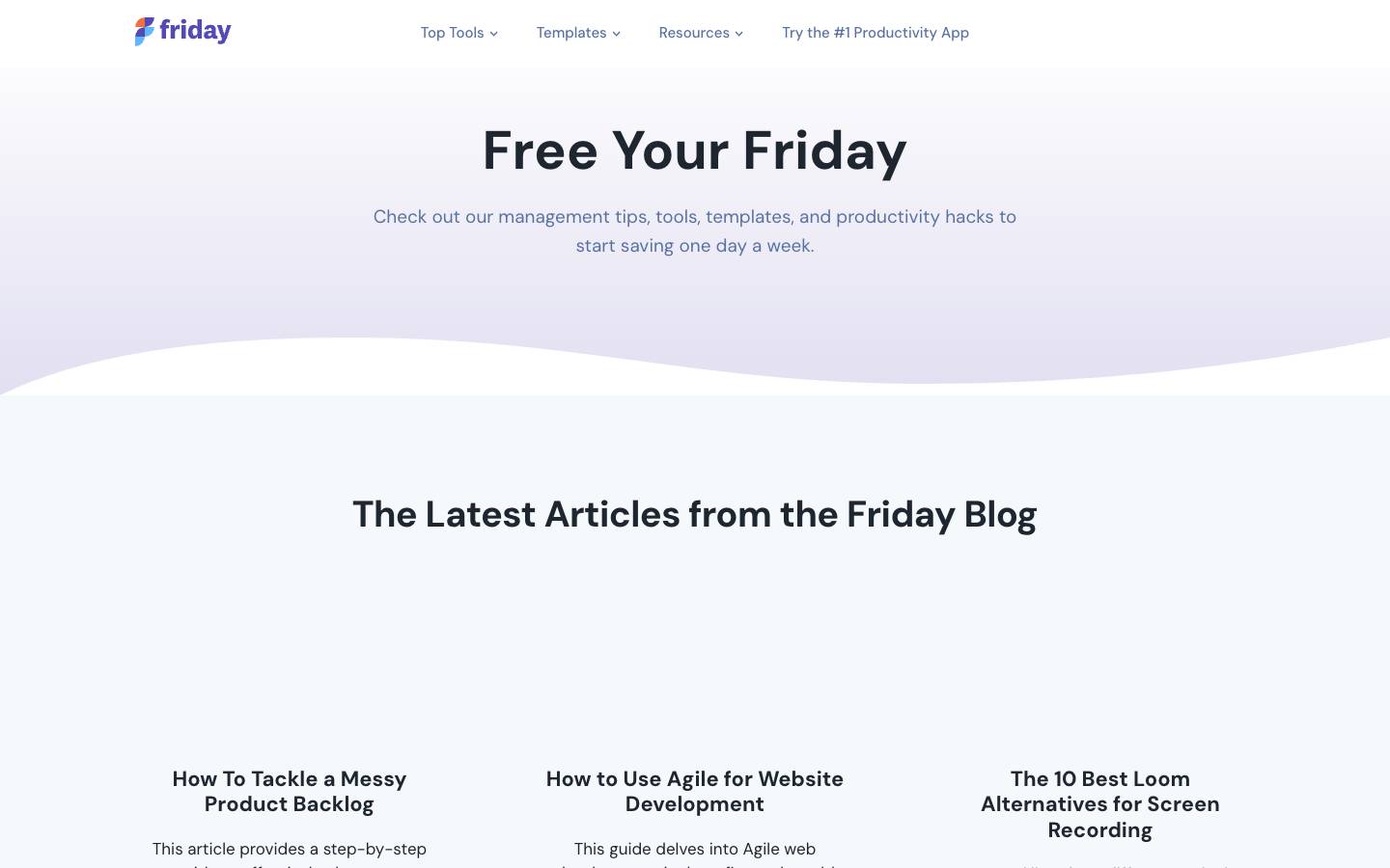 Friday's homepage, as read on Oct 2, 2026