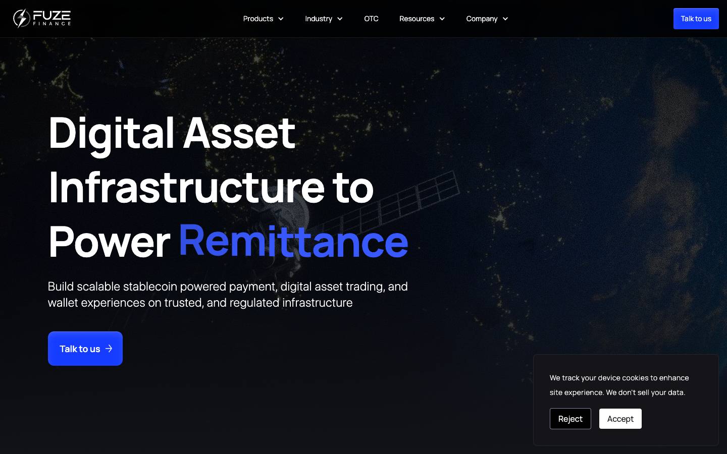 Fuze Finance's homepage, as read on Oct 2, 2026