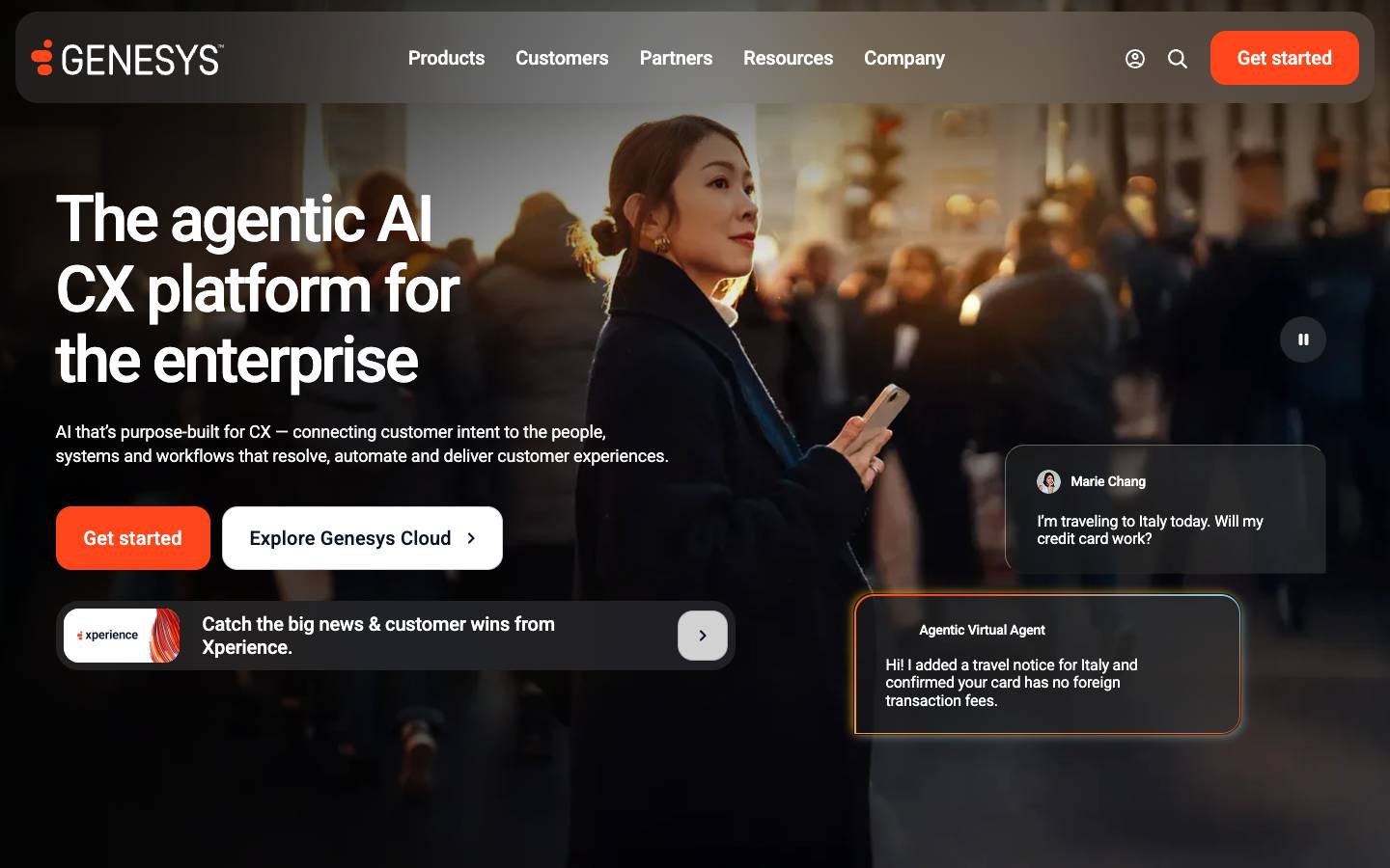 Genesys's homepage, as read on Oct 6, 2026