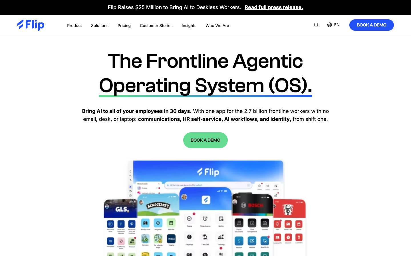 Flip's homepage, as read on Oct 2, 2026