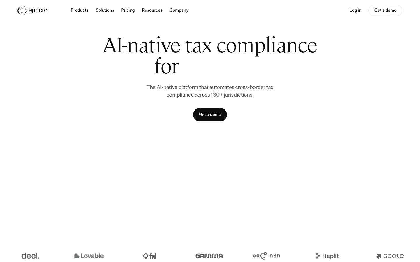 Sphere's homepage, as read on Oct 2, 2026