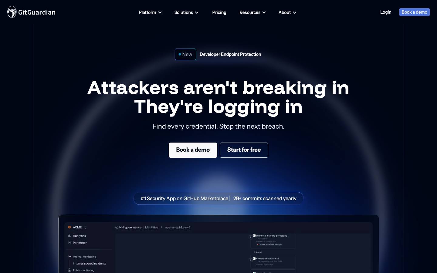 GitGuardian's homepage, as read on Oct 2, 2026