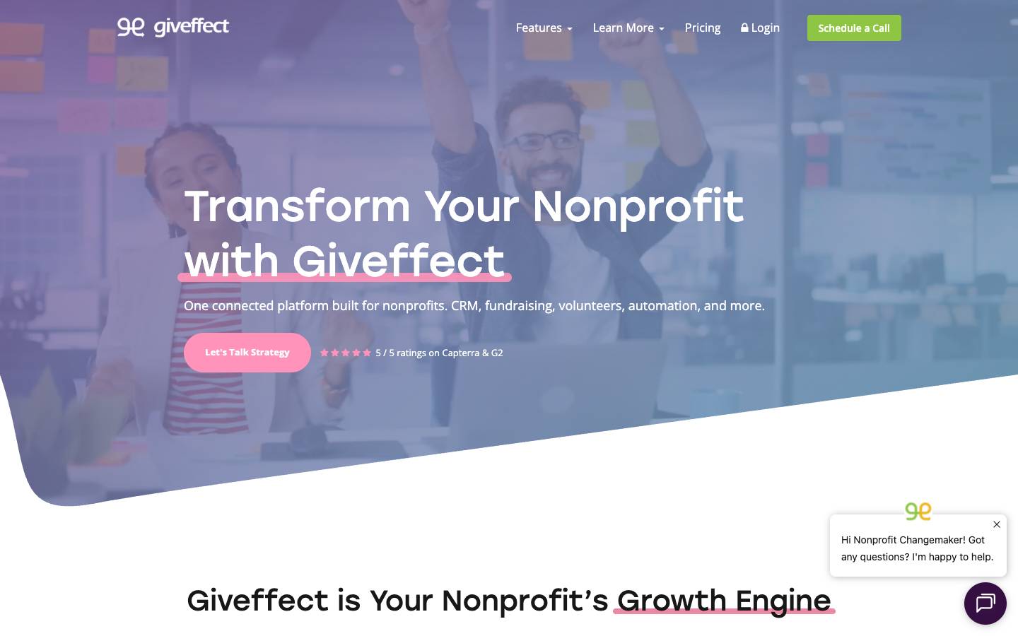 Giveffect's homepage, as read on Oct 2, 2026