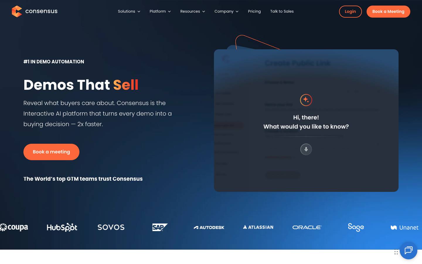 Consensus's homepage, as read on Oct 2, 2026