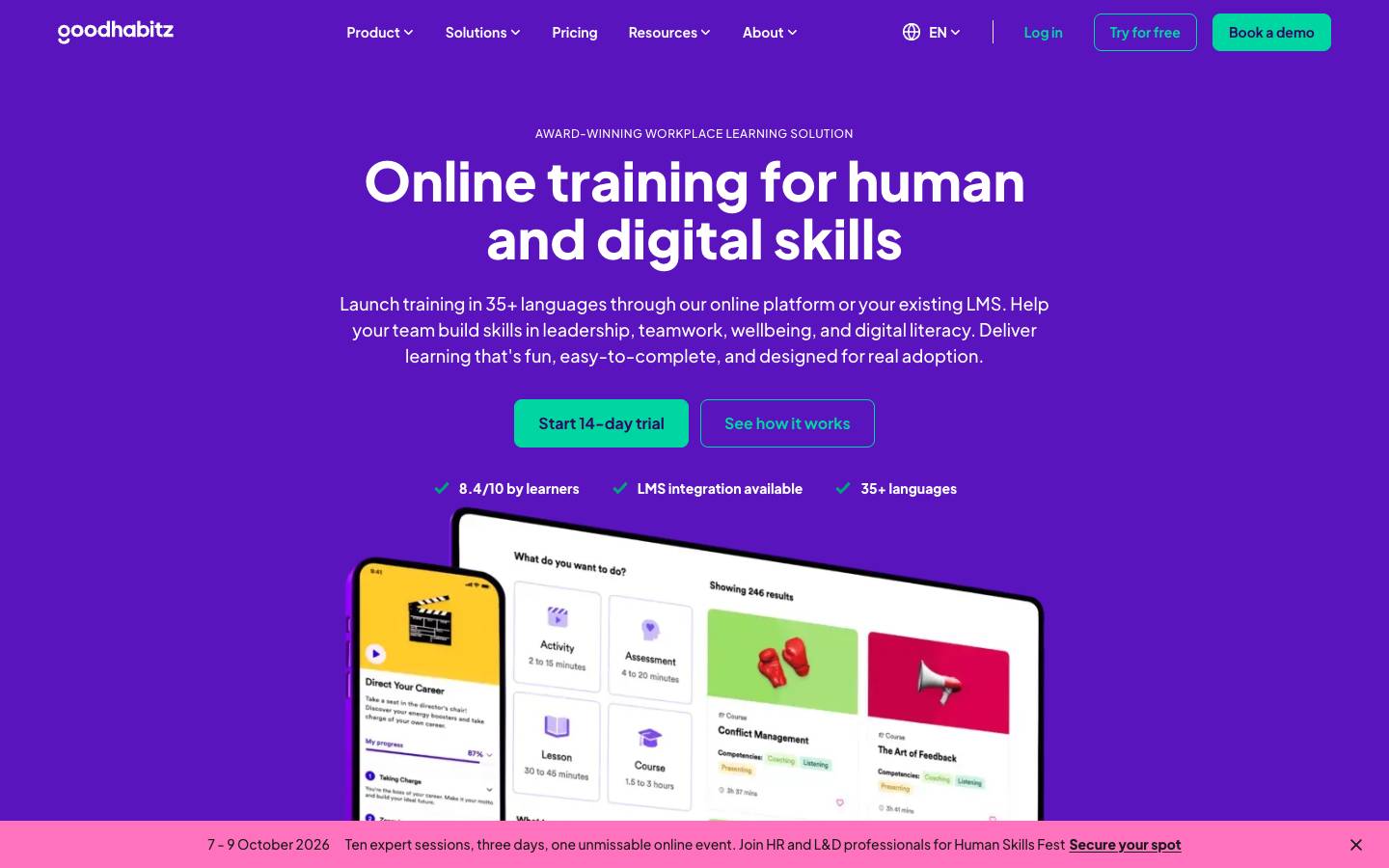 GoodHabitz's homepage, as read on Oct 2, 2026