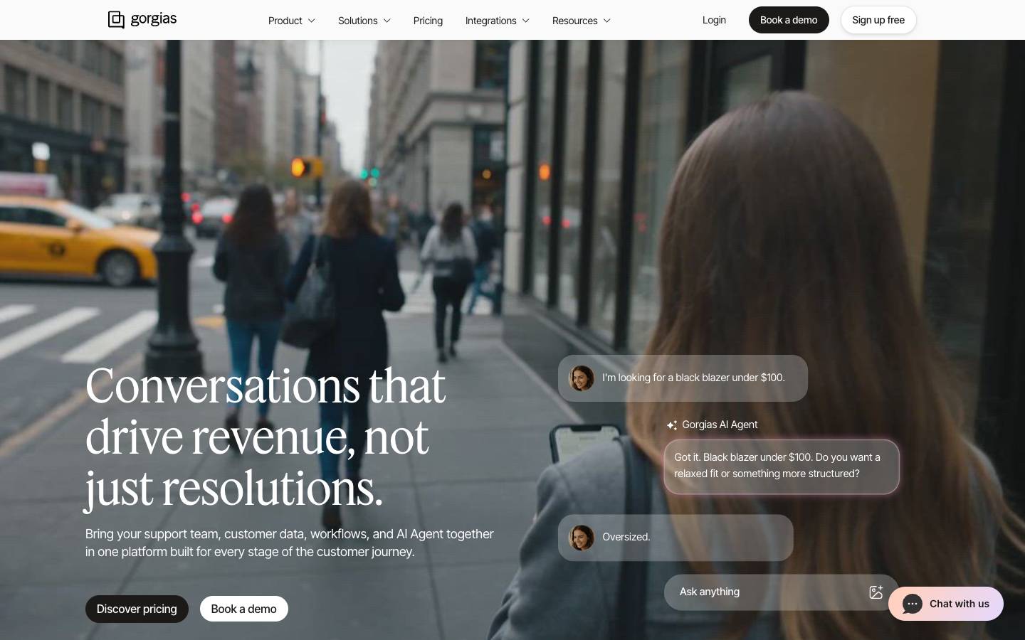 Gorgias's homepage, as read on Oct 2, 2026