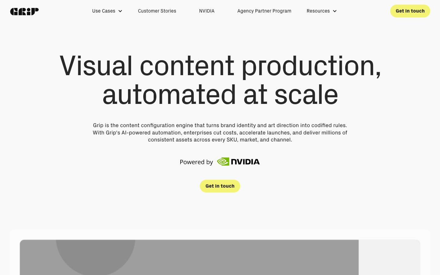 Grip's homepage, as read on Oct 2, 2026