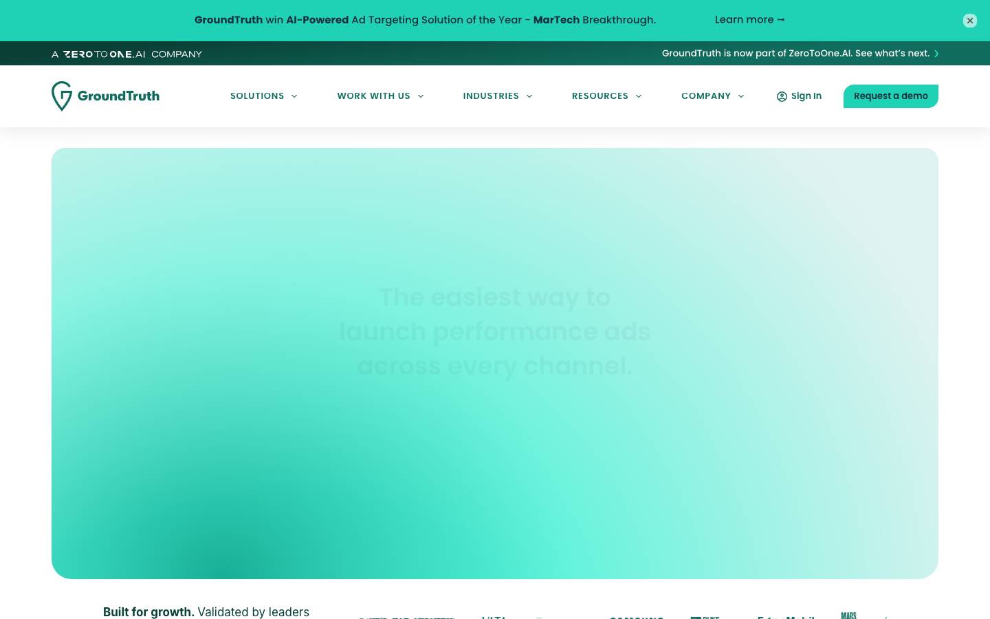 GroundTruth's homepage, as read on Oct 6, 2026