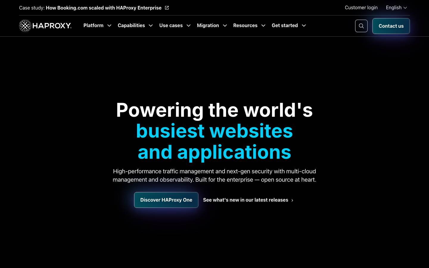 HAProxy's homepage, as read on Oct 6, 2026