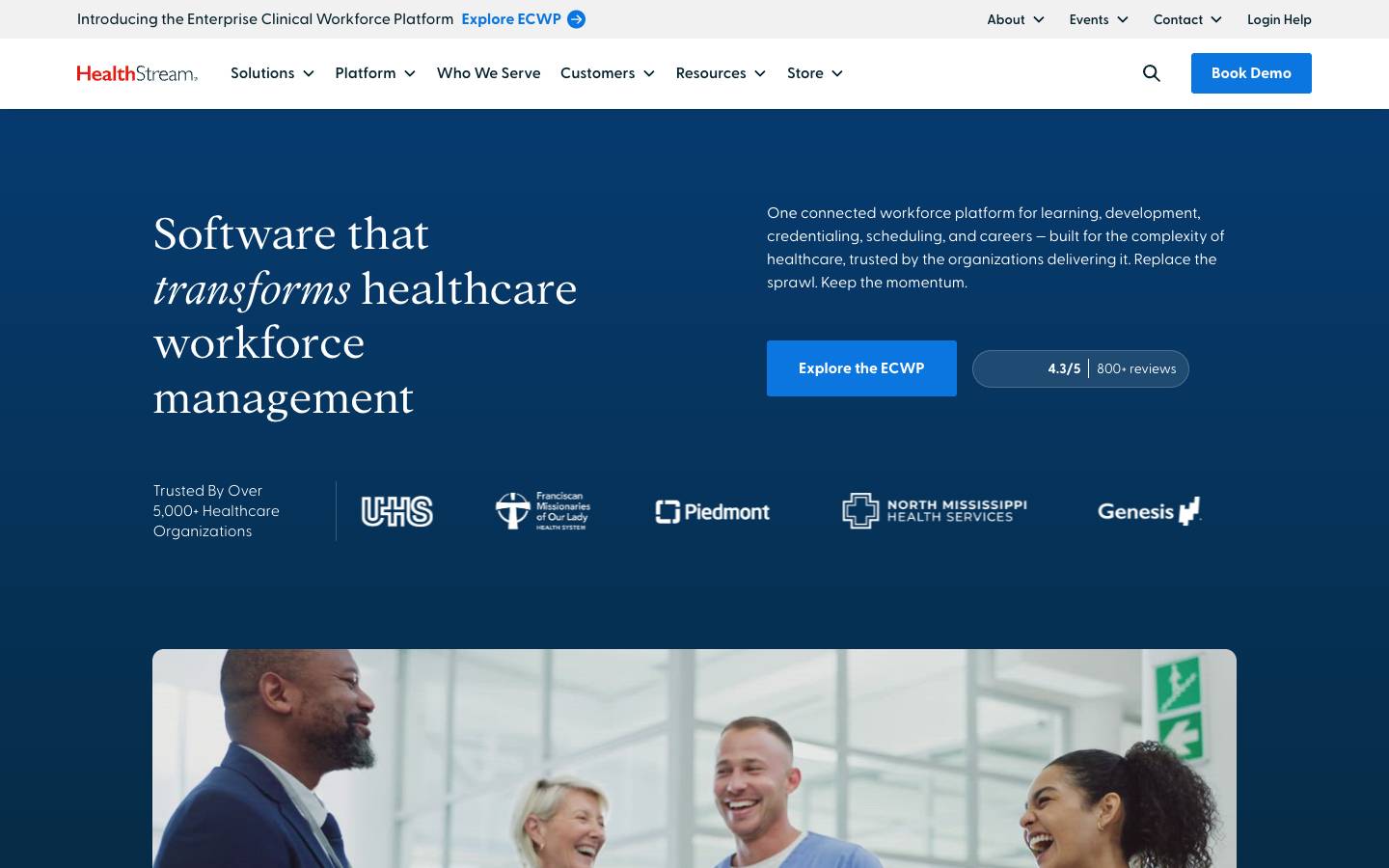 HealthStream's homepage, as read on Oct 2, 2026