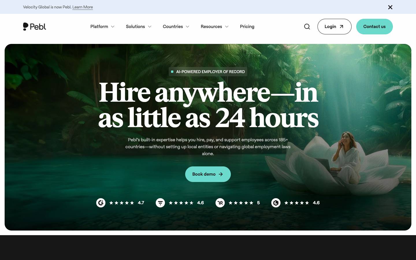 Velocity Global's homepage, as read on Oct 4, 2026
