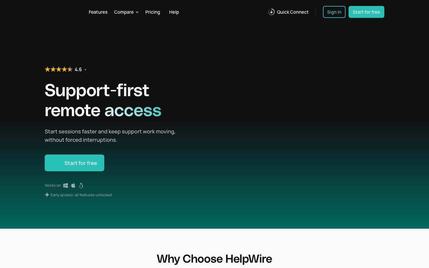 HelpWire's homepage, as read on Oct 2, 2026