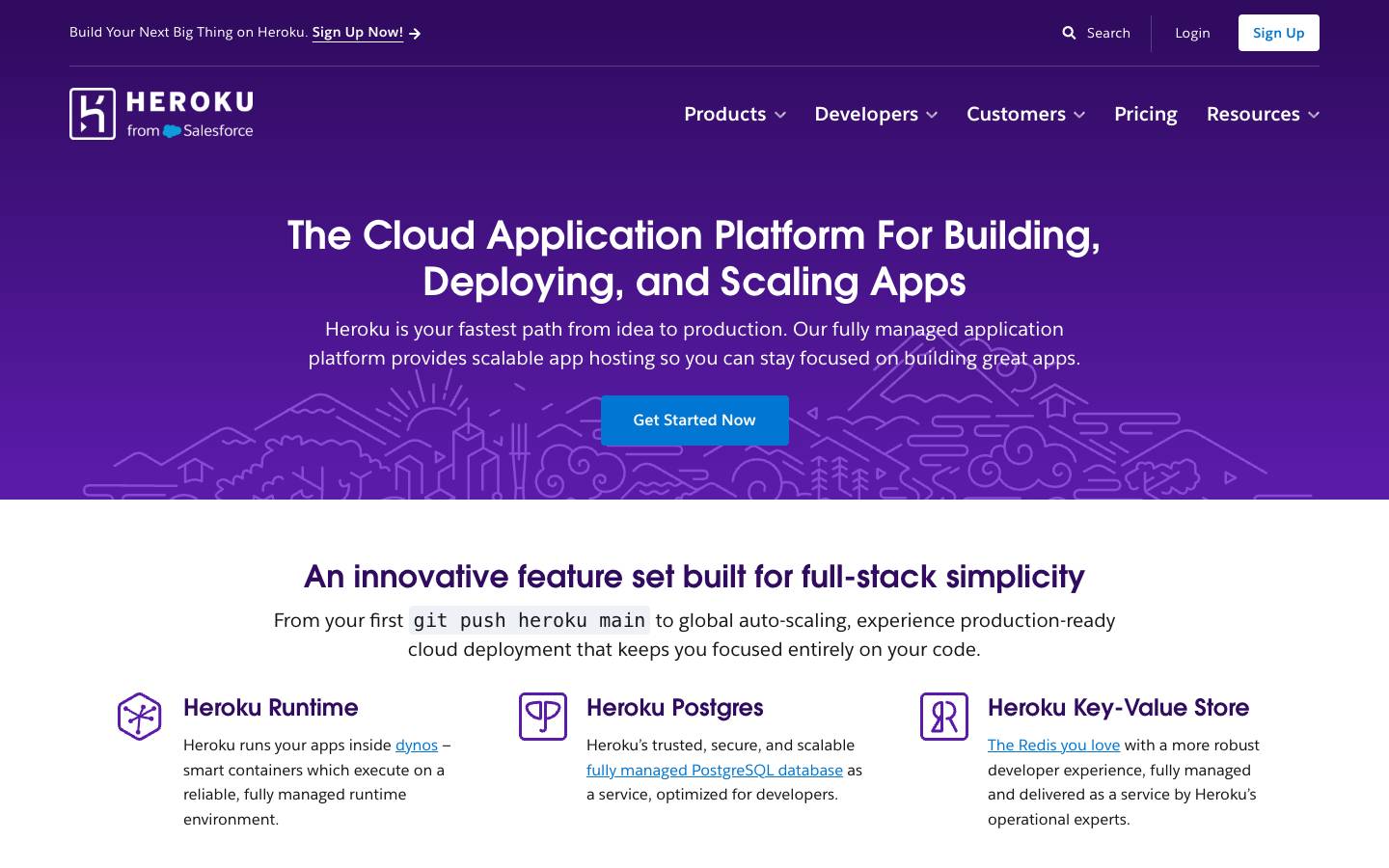 Heroku's homepage, as read on Oct 2, 2026