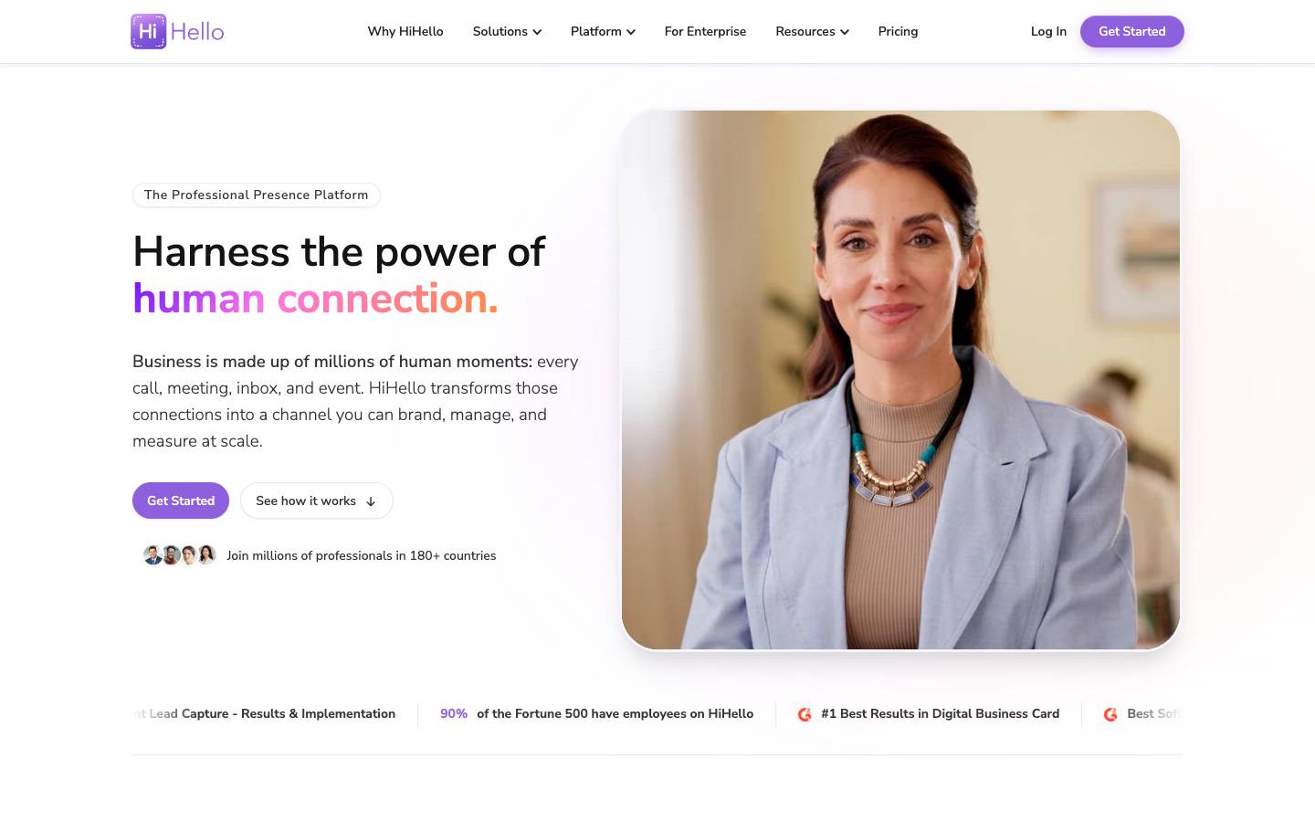 HiHello's homepage, as read on Oct 2, 2026