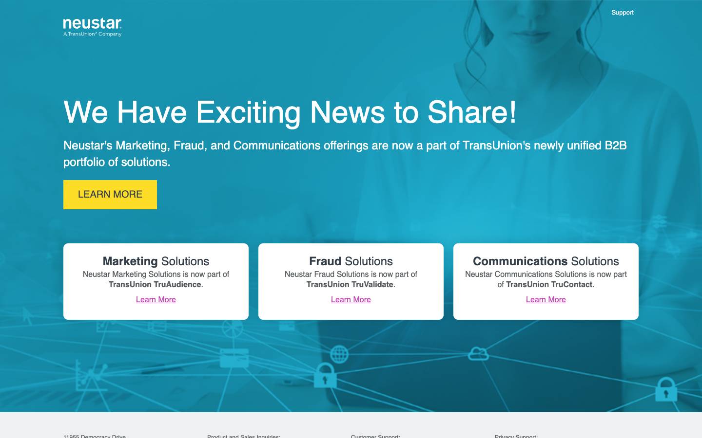 Neustar's homepage, as read on Oct 2, 2026