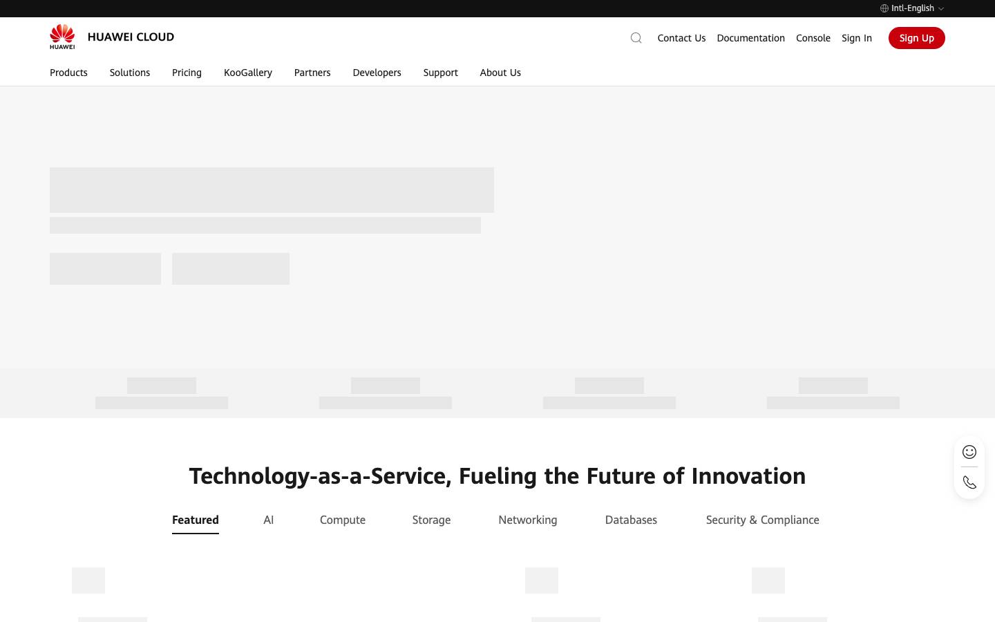 Huawei Cloud's homepage, as read on Oct 2, 2026
