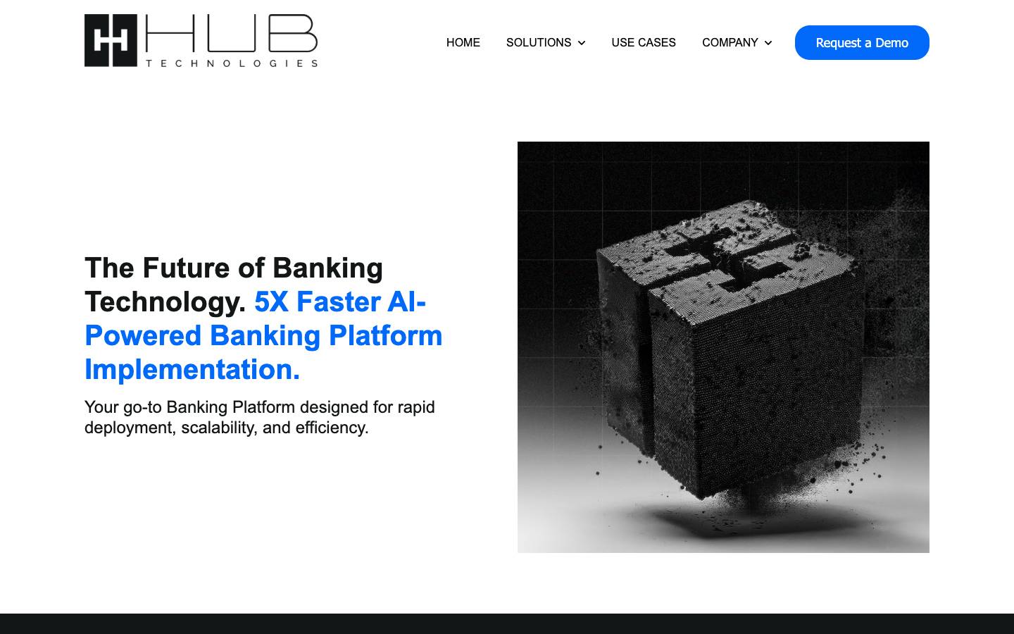 HUB Security's homepage, as read on Oct 4, 2026